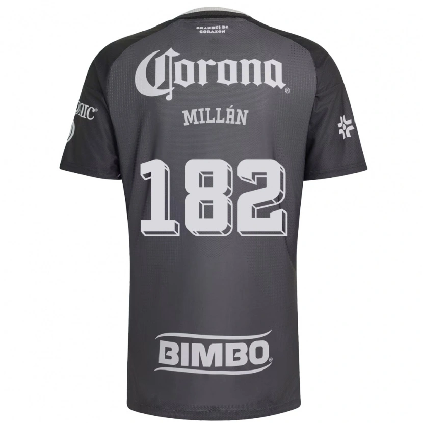 Danxen Mulher Camisola Daniel Millán #182 Cinza Branco Preto Alternativa 2026/27 Camisa
