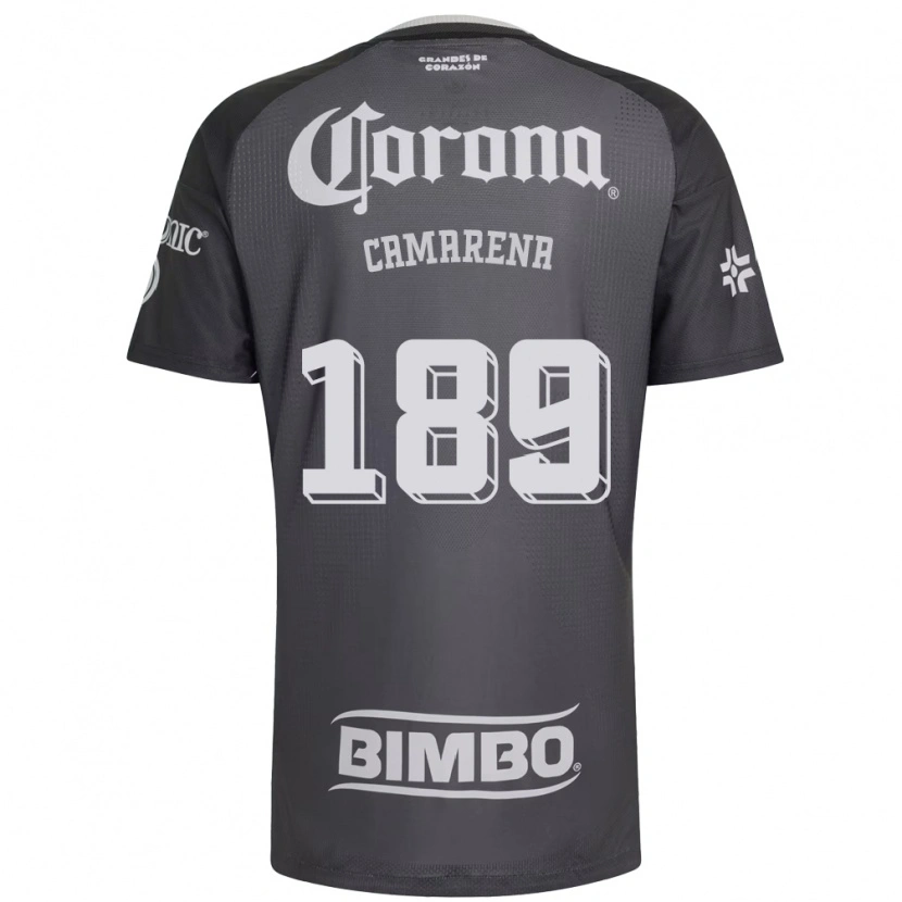 Danxen Mulher Camisola Luis Camarena #189 Cinza Branco Preto Alternativa 2026/27 Camisa