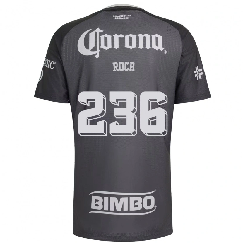 Danxen Mulher Camisola Juan Roca #236 Cinza Branco Preto Alternativa 2026/27 Camisa