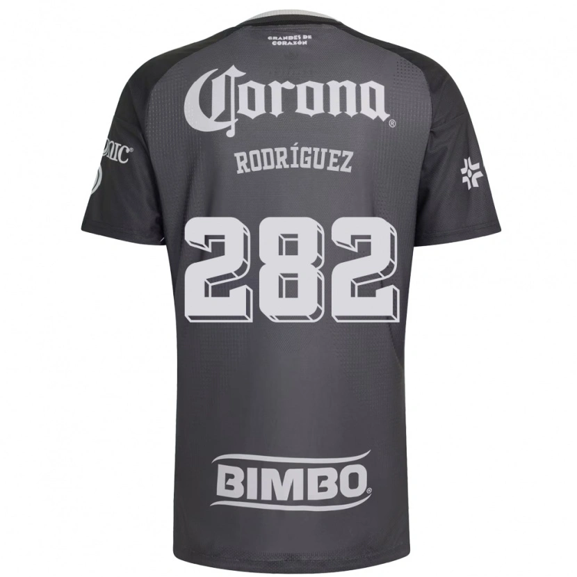 Danxen Mulher Camisola Francisco Rodríguez #282 Cinza Branco Preto Alternativa 2026/27 Camisa