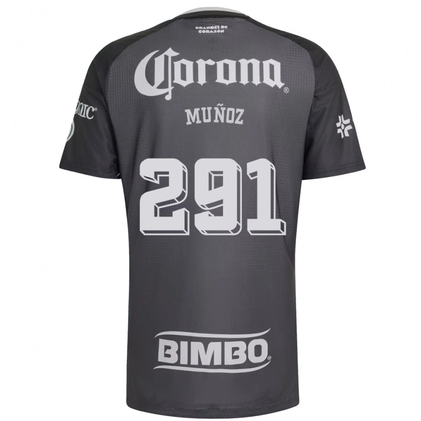 Danxen Mulher Camisola Jorge Muñoz #291 Cinza Branco Preto Alternativa 2026/27 Camisa