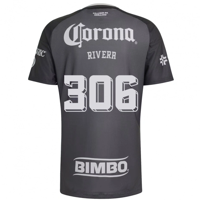 Danxen Mulher Camisola Miguel Rivera #306 Cinza Branco Preto Alternativa 2026/27 Camisa