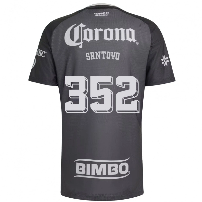 Danxen Mulher Camisola Julio Santoyo #352 Cinza Branco Preto Alternativa 2026/27 Camisa