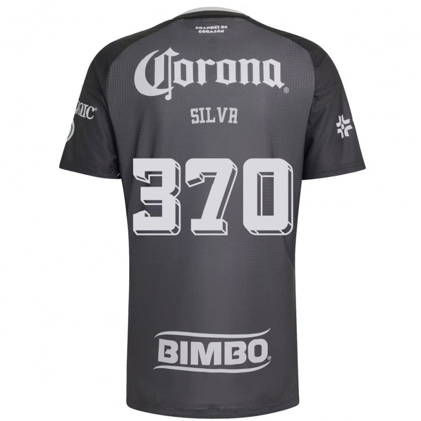 Danxen Mulher Camisola Sebastián Silva #370 Cinza Branco Preto Alternativa 2026/27 Camisa