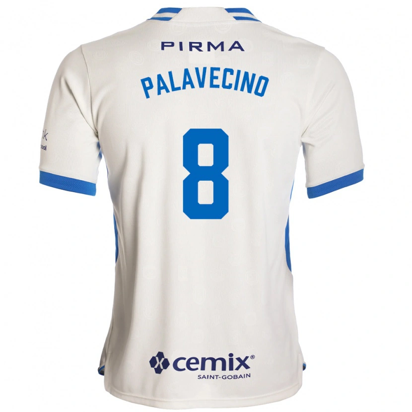 Danxen Mulher Camisola Agustín Palavecino #8 Branco Azul Vermelho Alternativa 2026/27 Camisa