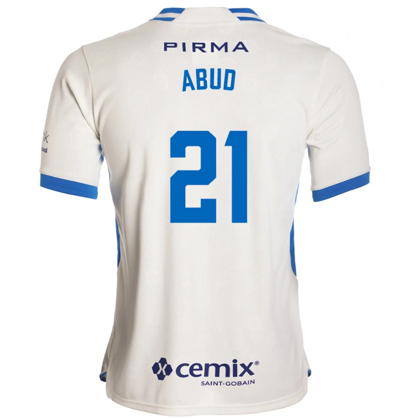 Danxen Mulher Camisola Karime Abud #21 Branco Azul Vermelho Alternativa 2026/27 Camisa