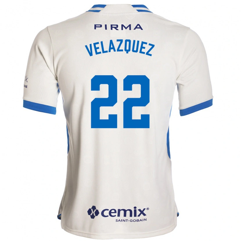 Danxen Mulher Camisola Hireri Velazquez #22 Branco Azul Vermelho Alternativa 2026/27 Camisa