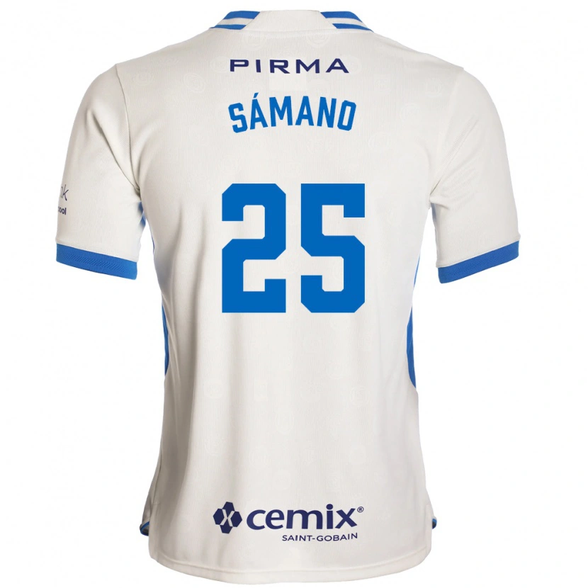 Danxen Mulher Camisola Fernando Sámano #25 Branco Azul Vermelho Alternativa 2026/27 Camisa
