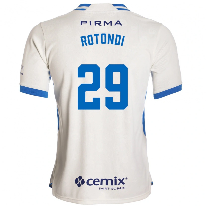 Danxen Mulher Camisola Carlos Rotondi #29 Branco Azul Vermelho Alternativa 2026/27 Camisa