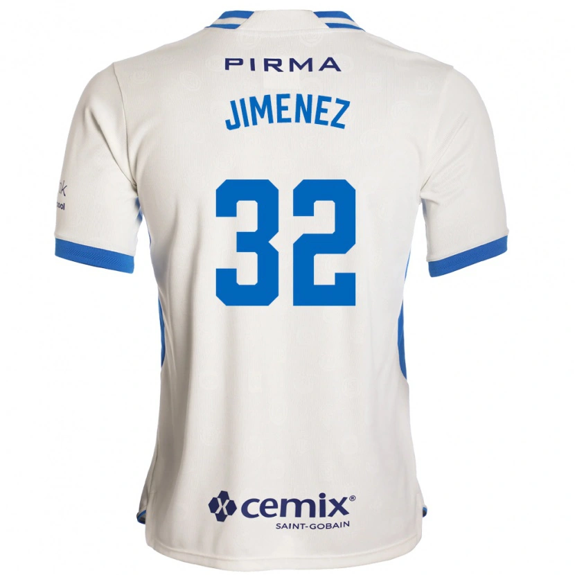Danxen Mulher Camisola Cristian Jiménez #32 Branco Azul Vermelho Alternativa 2026/27 Camisa