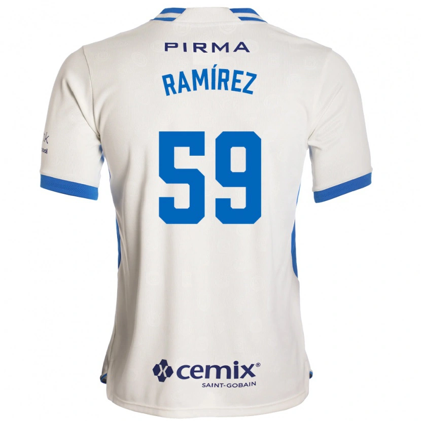 Danxen Mulher Camisola Diego Ramírez #59 Branco Azul Vermelho Alternativa 2026/27 Camisa