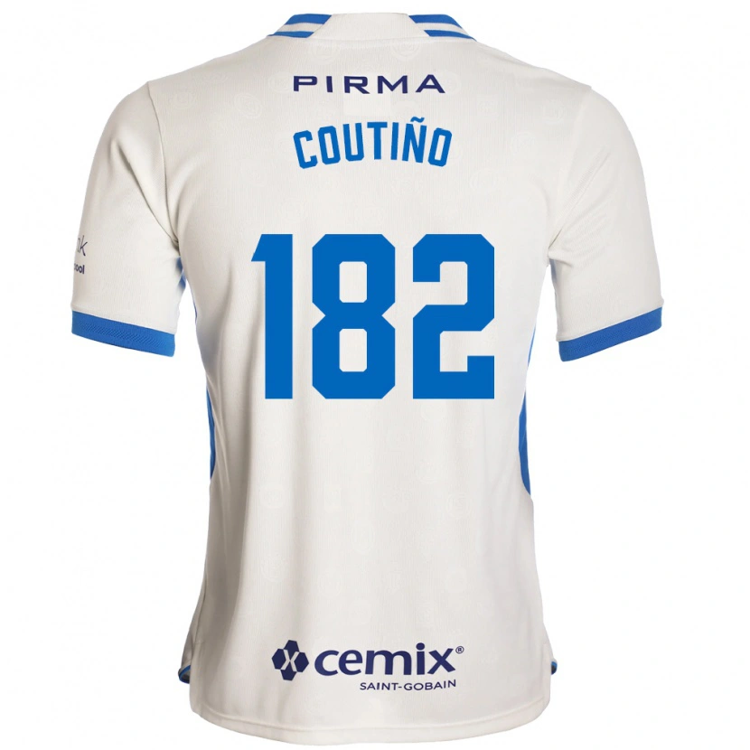 Danxen Mulher Camisola Santiago Coutiño #182 Branco Azul Vermelho Alternativa 2026/27 Camisa