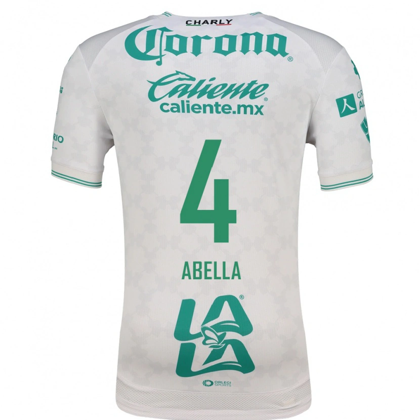 Danxen Mulher Camisola José Abella #4 Verde Claro Branco Alternativa 2026/27 Camisa