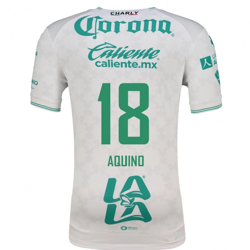 Danxen Mulher Camisola Pedro Aquino #18 Verde Claro Branco Alternativa 2026/27 Camisa