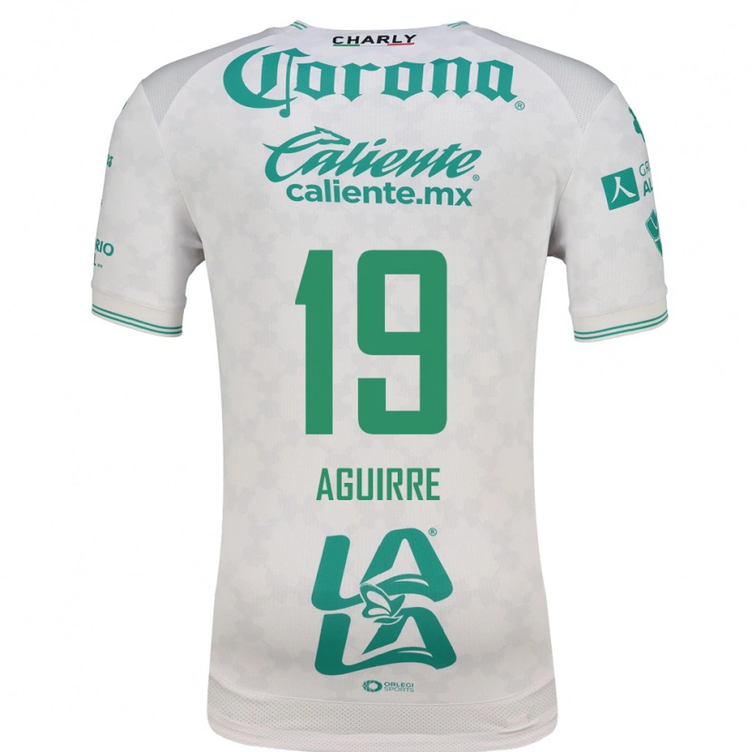 Danxen Mulher Camisola Eduardo Aguirre #19 Verde Claro Branco Alternativa 2026/27 Camisa