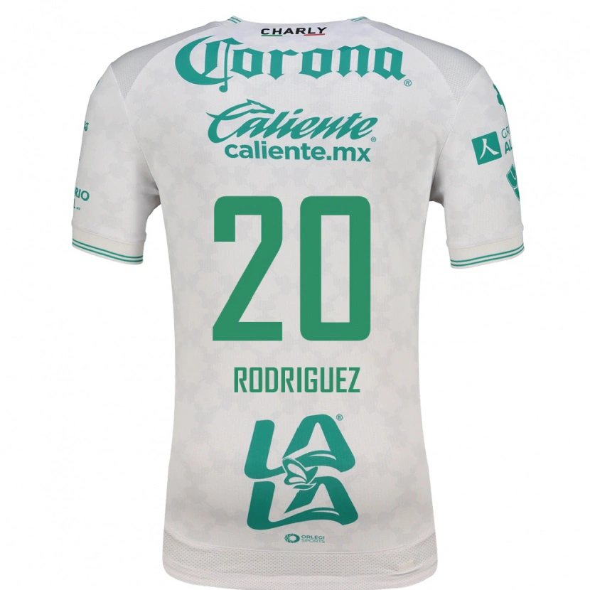 Danxen Mulher Camisola Hugo Rodriguez #20 Verde Claro Branco Alternativa 2026/27 Camisa
