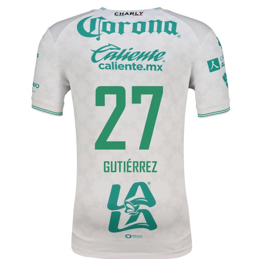 Danxen Mulher Camisola Luis Gutiérrez #27 Verde Claro Branco Alternativa 2026/27 Camisa