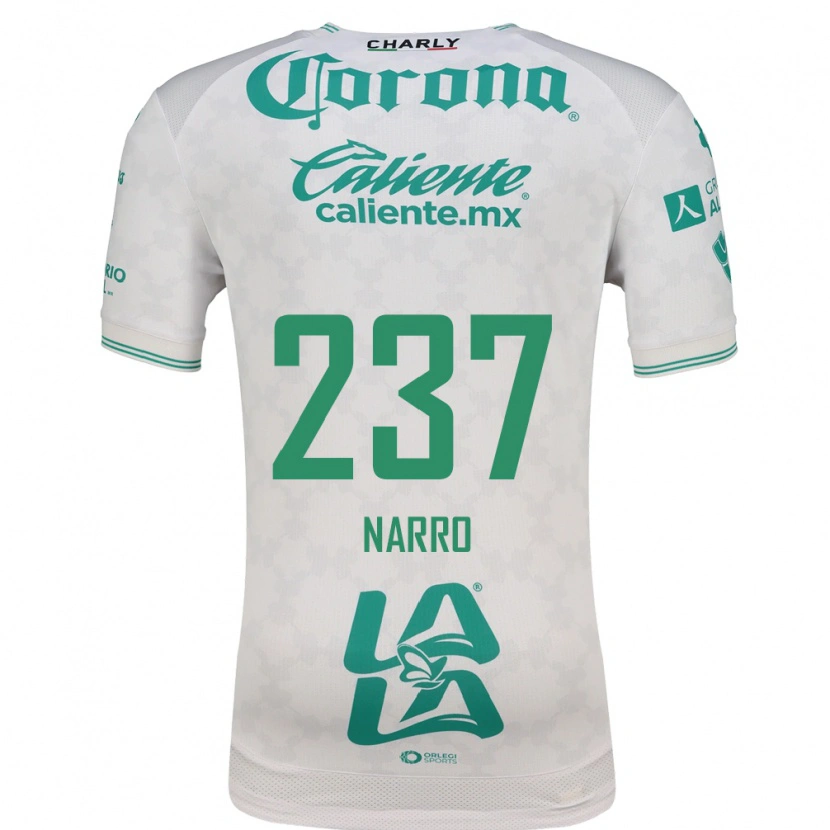 Danxen Mulher Camisola Ernesto Narro #237 Verde Claro Branco Alternativa 2026/27 Camisa