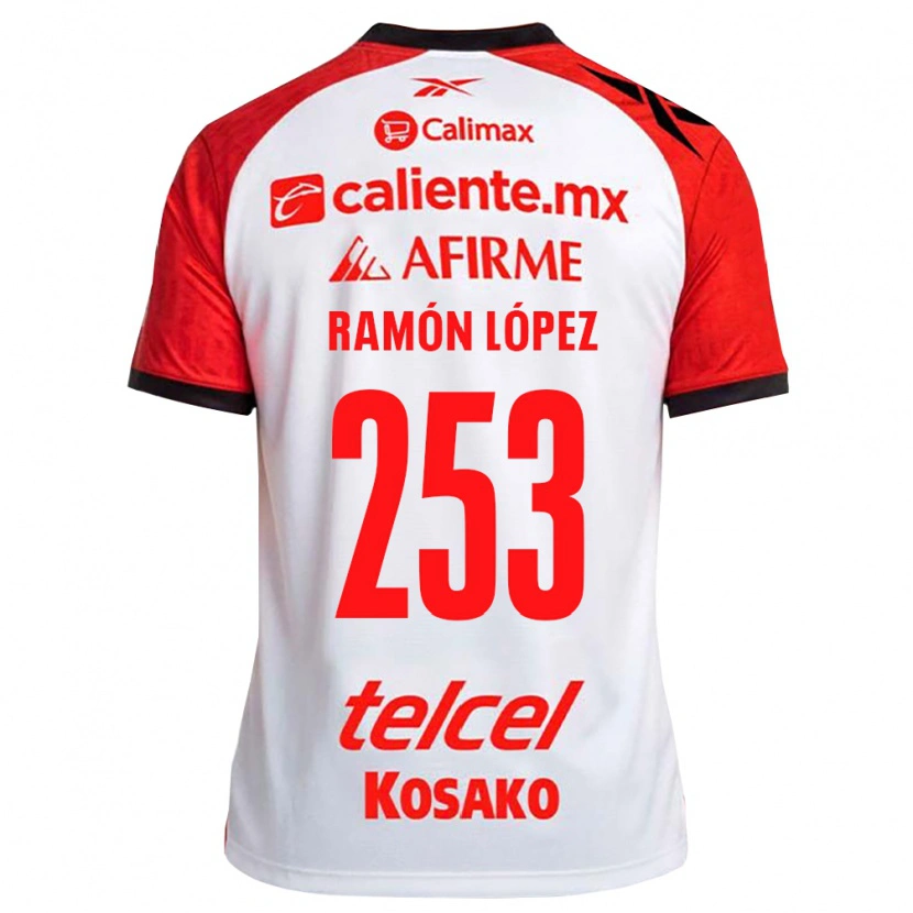 Danxen Mulher Camisola Juan Ramón López #253 Vermelho Branco Preto Alternativa 2026/27 Camisa