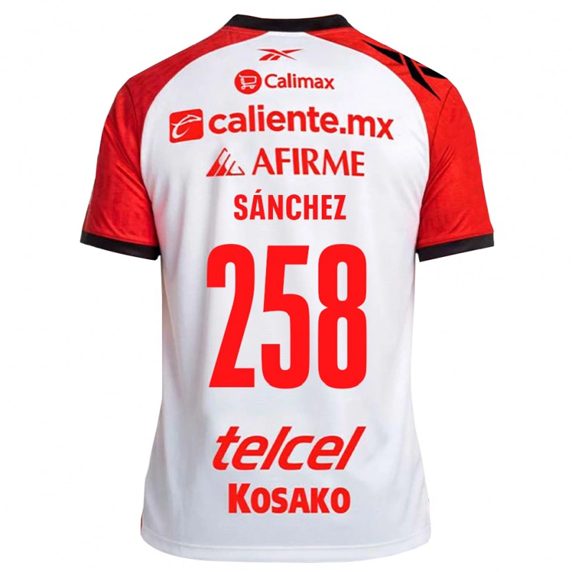 Danxen Mulher Camisola Edgar Sánchez #258 Vermelho Branco Preto Alternativa 2026/27 Camisa
