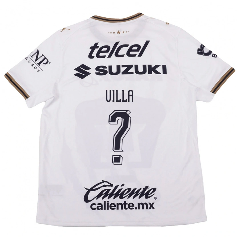 Danxen Mulher Camisola Santiago Villa #0 Branco Preto Marrom Alternativa 2026/27 Camisa