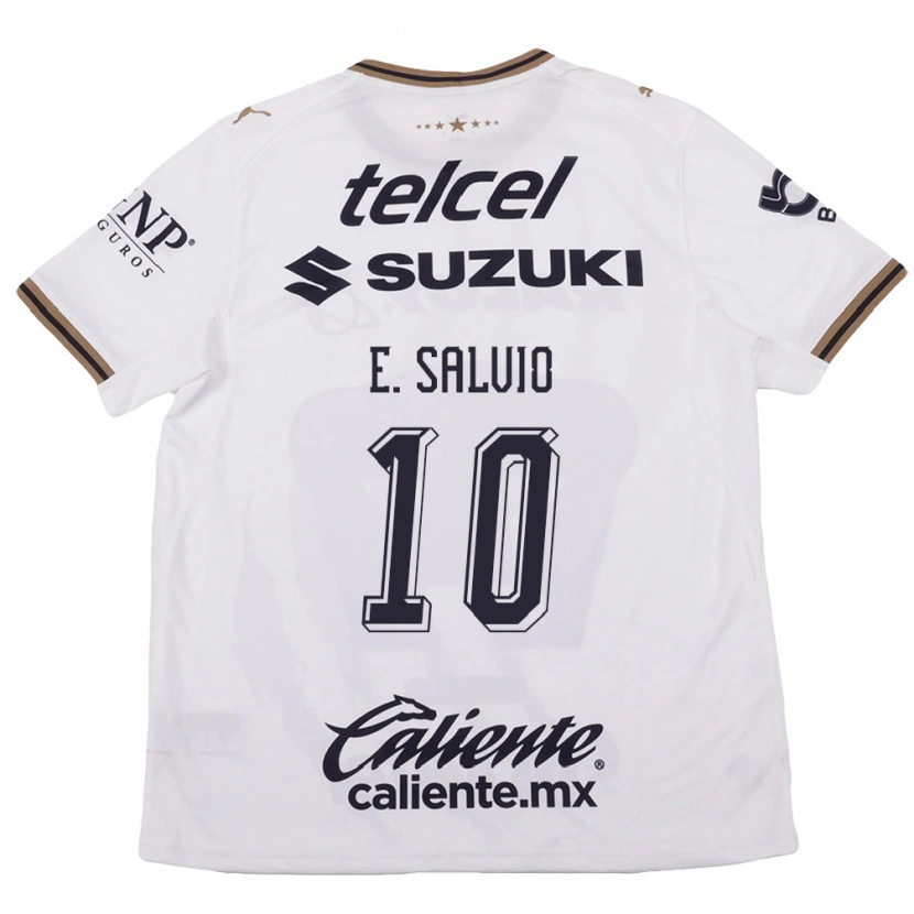Danxen Mulher Camisola Eduardo Salvio #10 Branco Preto Marrom Alternativa 2026/27 Camisa