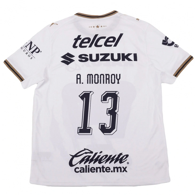 Danxen Mulher Camisola Pablo Monroy #13 Branco Preto Marrom Alternativa 2026/27 Camisa