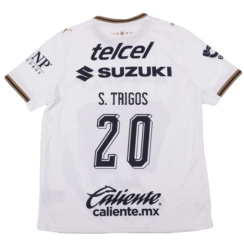 Danxen Mulher Camisola Santiago Trigos #20 Branco Preto Marrom Alternativa 2026/27 Camisa