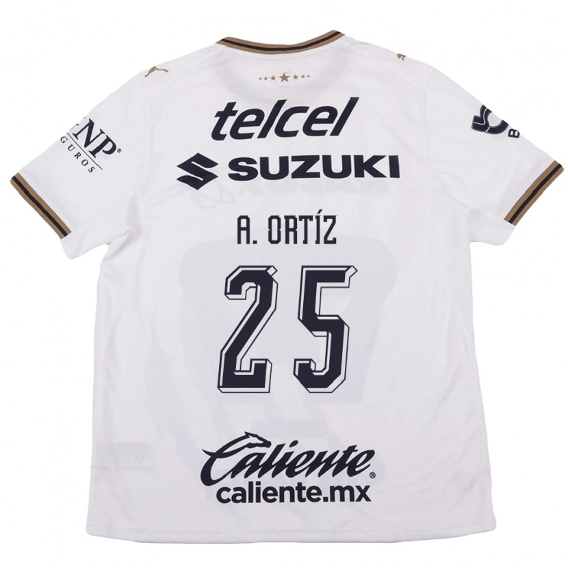 Danxen Mulher Camisola Arturo Ortiz #25 Branco Preto Marrom Alternativa 2026/27 Camisa