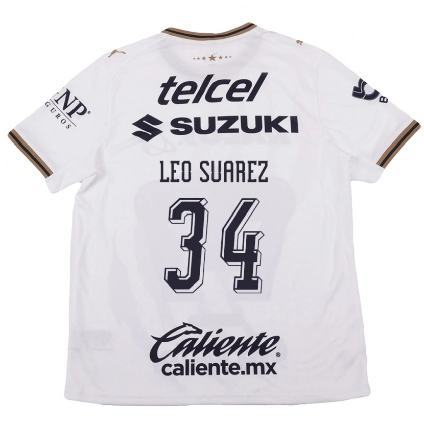 Danxen Mulher Camisola Leo Suárez #34 Branco Preto Marrom Alternativa 2026/27 Camisa