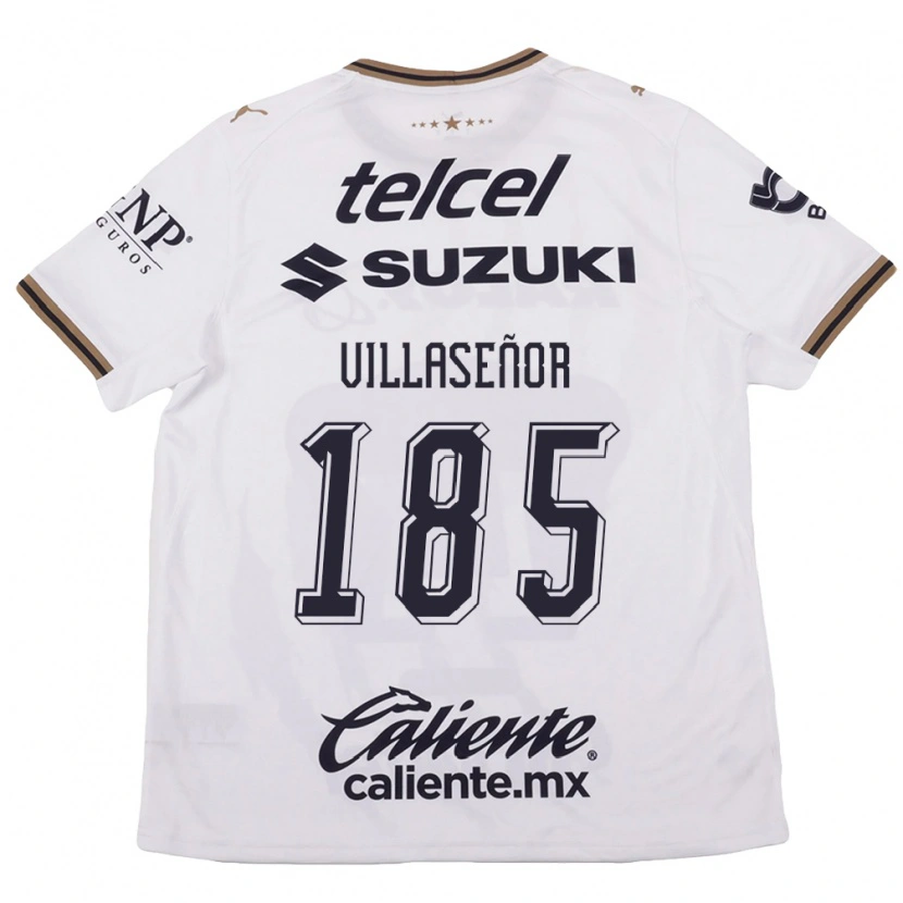 Danxen Mulher Camisola Emiliano Villaseñor #185 Branco Preto Marrom Alternativa 2026/27 Camisa