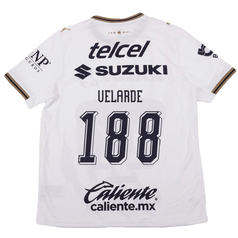 Danxen Mulher Camisola Andrés Velarde #188 Branco Preto Marrom Alternativa 2026/27 Camisa