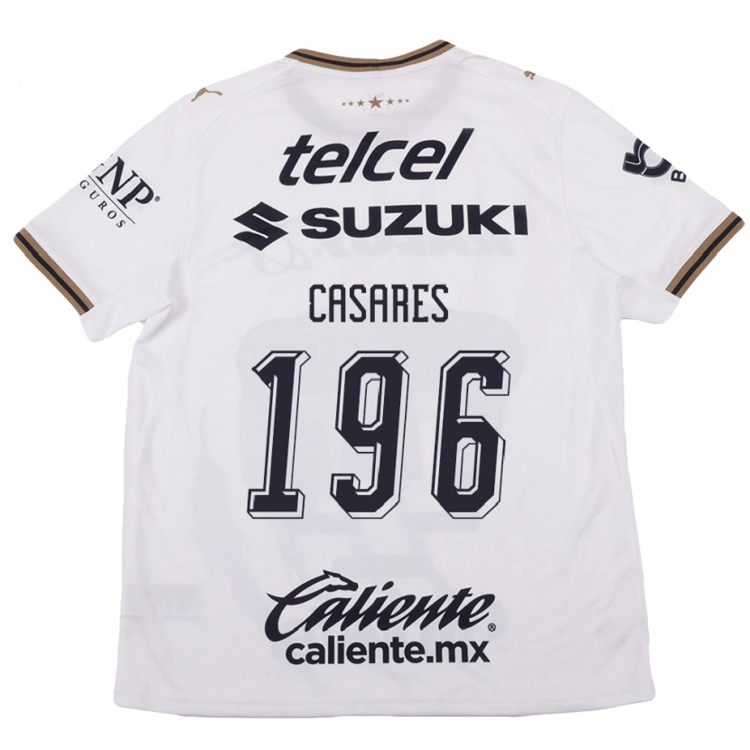 Danxen Mulher Camisola Mateo Casares #196 Branco Preto Marrom Alternativa 2026/27 Camisa
