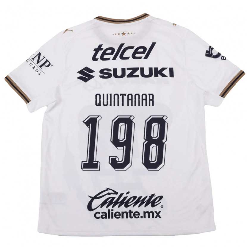 Danxen Mulher Camisola Edgar Quintanar #198 Branco Preto Marrom Alternativa 2026/27 Camisa
