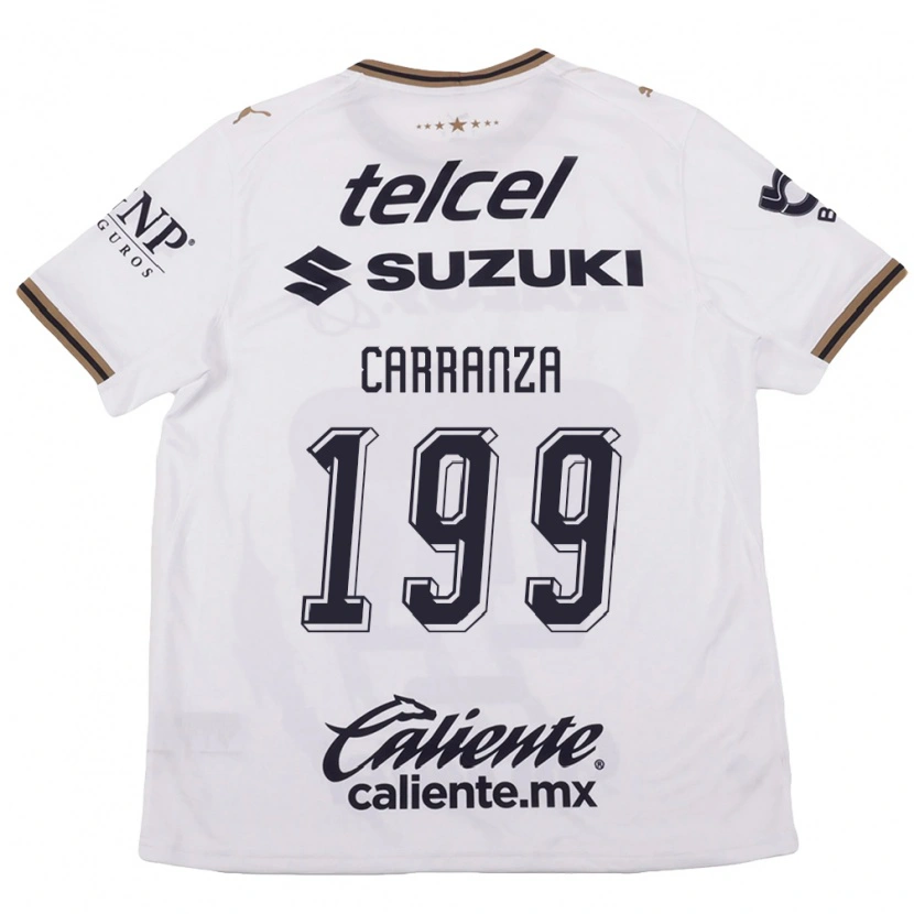 Danxen Mulher Camisola Kléber Carranza #199 Branco Preto Marrom Alternativa 2026/27 Camisa