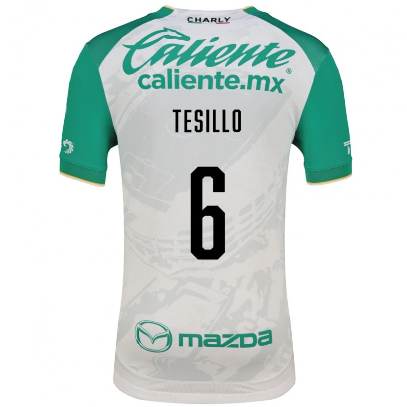 Danxen Mulher Camisola William Tesillo #6 Verde Claro Branco Alternativa 2026/27 Camisa