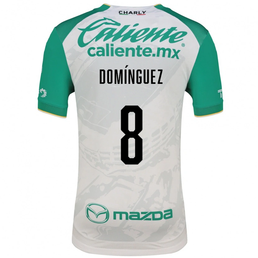 Danxen Mulher Camisola Juan Domínguez #8 Verde Claro Branco Alternativa 2026/27 Camisa