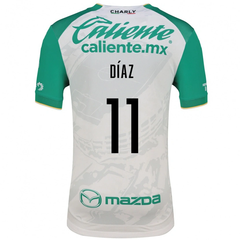 Danxen Mulher Camisola Ismael Díaz #11 Verde Claro Branco Alternativa 2026/27 Camisa