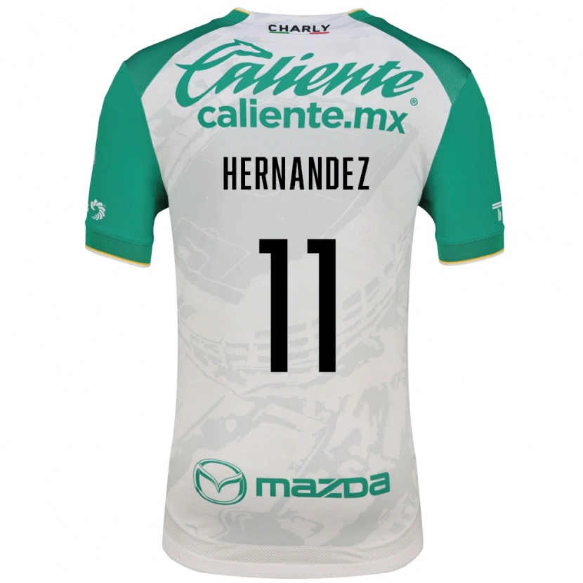 Danxen Mulher Camisola Elías Hernández #11 Verde Claro Branco Alternativa 2026/27 Camisa