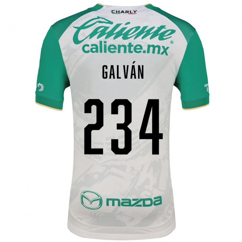 Danxen Mulher Camisola Diego Galván #234 Verde Claro Branco Alternativa 2026/27 Camisa