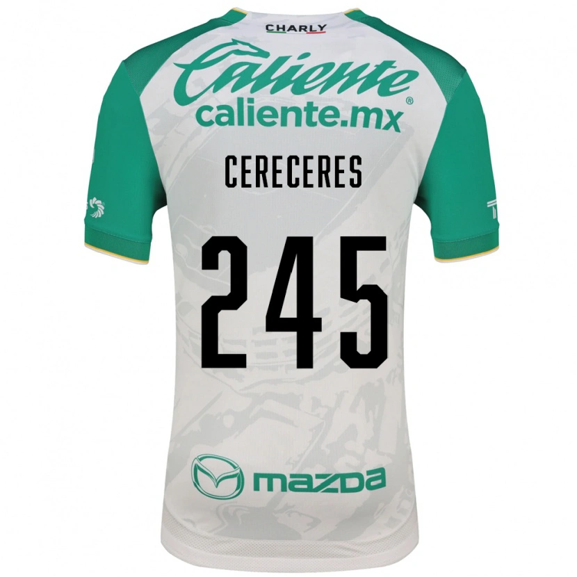 Danxen Mulher Camisola Thomas Cereceres #245 Verde Claro Branco Alternativa 2026/27 Camisa