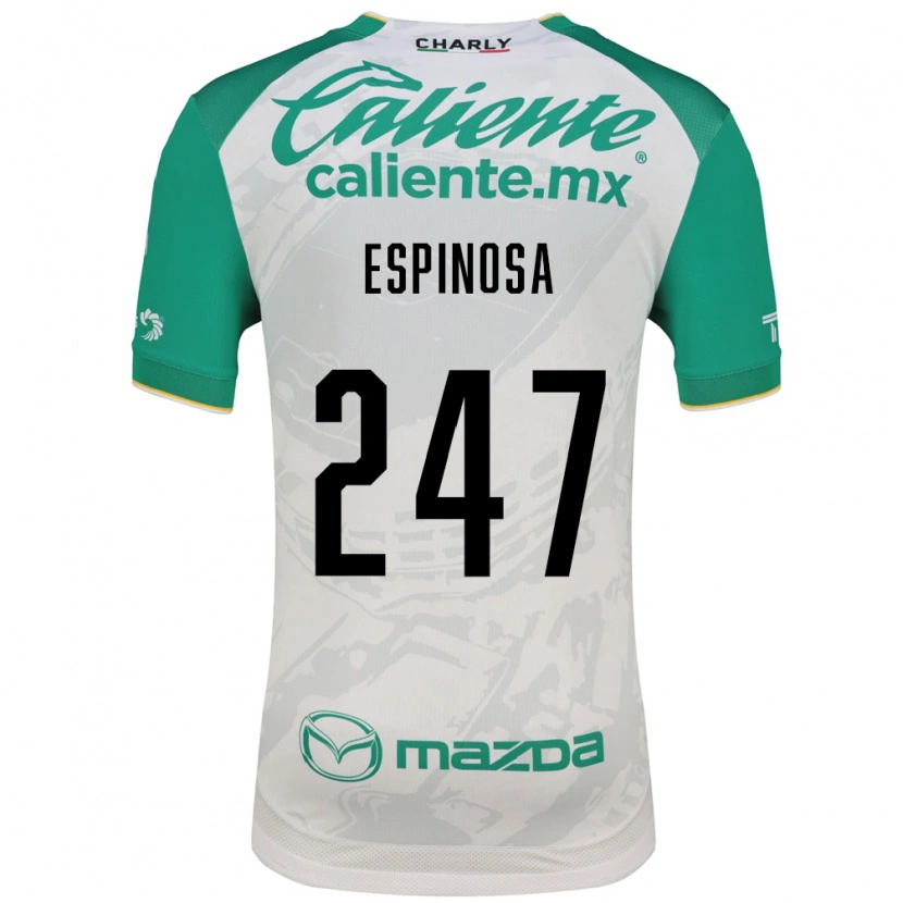Danxen Mulher Camisola Issac Espinosa #247 Verde Claro Branco Alternativa 2026/27 Camisa