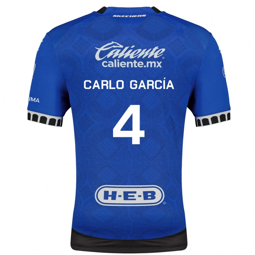 Danxen Mulher Camisola Carlo García #4 Azul Real Branco Preto Alternativa 2026/27 Camisa