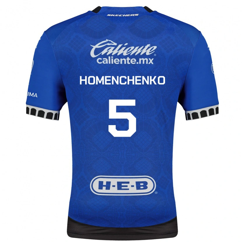 Danxen Mulher Camisola Santiago Homenchenko #5 Azul Real Branco Preto Alternativa 2026/27 Camisa