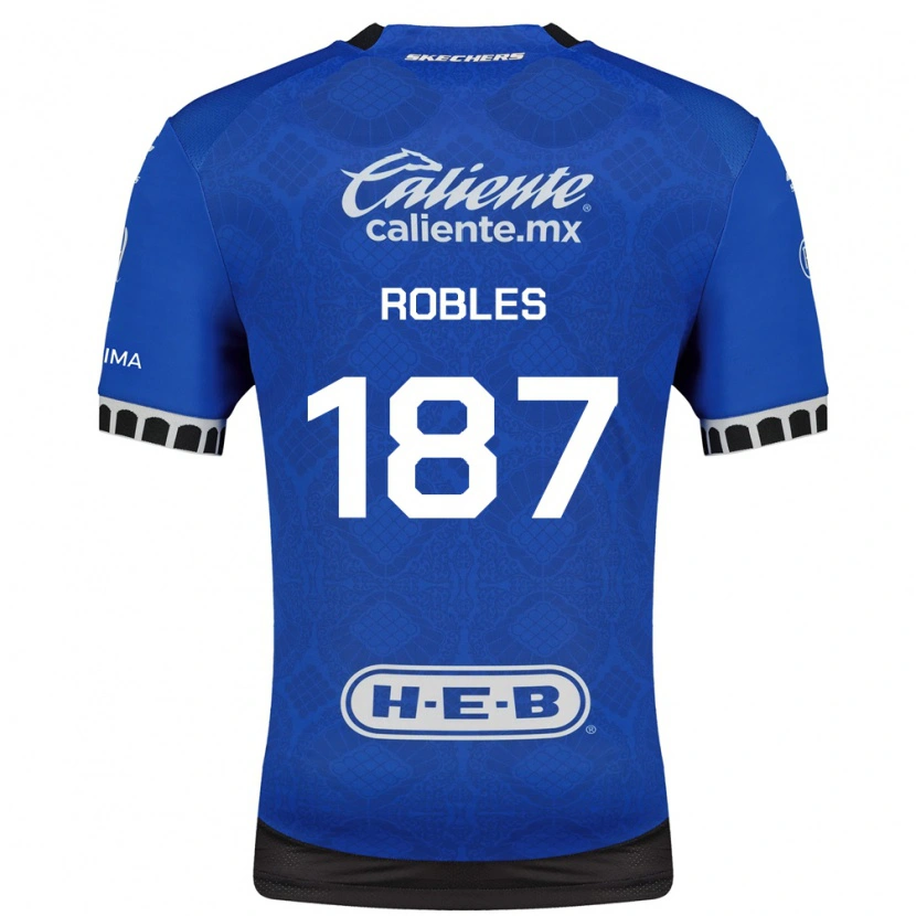 Danxen Mulher Camisola Claudio Robles #187 Azul Real Branco Preto Alternativa 2026/27 Camisa