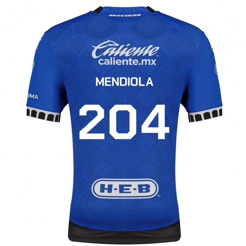 Danxen Mulher Camisola Carlos Mendiola #204 Azul Real Branco Preto Alternativa 2026/27 Camisa