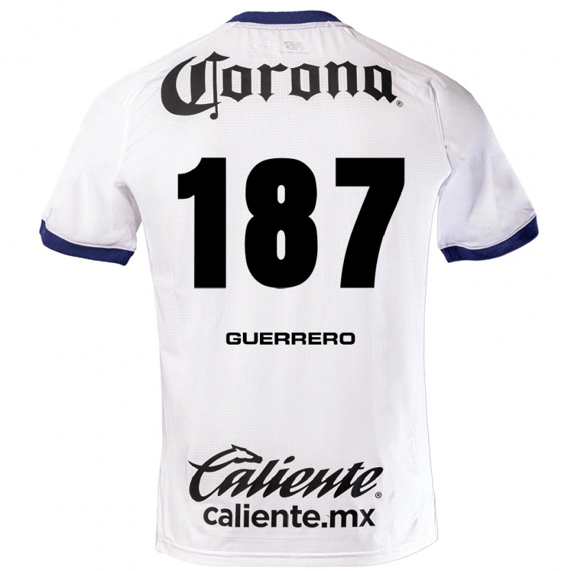 Danxen Mulher Camisola Dominic Guerrero #187 Branco Azul Preto Alternativa 2026/27 Camisa