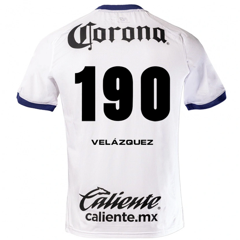 Danxen Mulher Camisola Héber Velázquez #190 Branco Azul Preto Alternativa 2026/27 Camisa