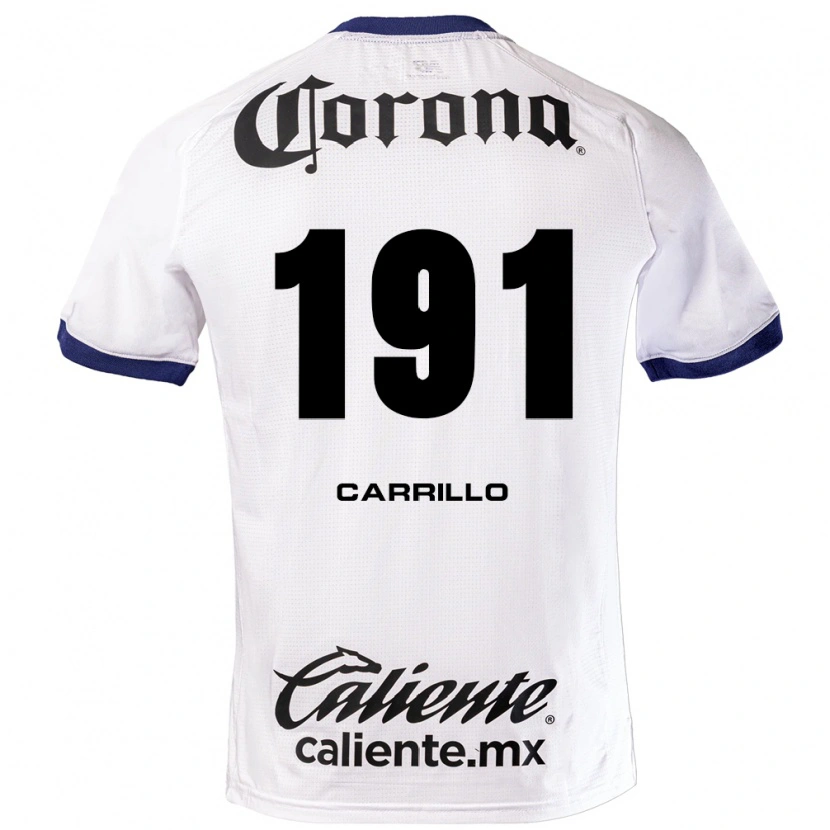 Danxen Mulher Camisola Carlos Carrillo #191 Branco Azul Preto Alternativa 2026/27 Camisa