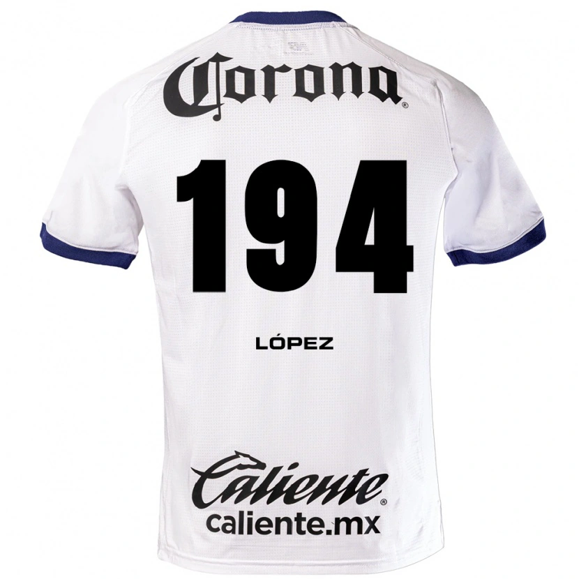 Danxen Mulher Camisola Erick López #194 Branco Azul Preto Alternativa 2026/27 Camisa
